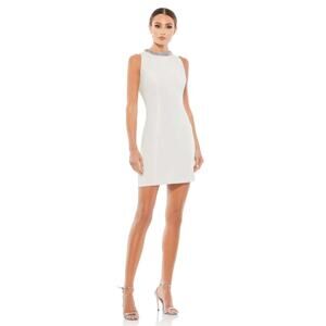 MAC DUGGAL BEJEWELED BODYCON MINI DRESS SIZE 4 Style #49280